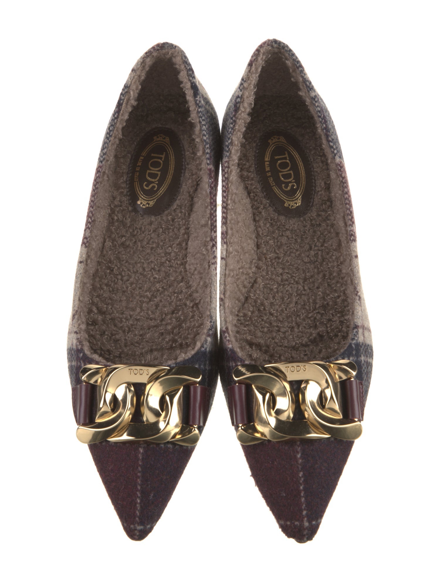 Tod's Wool Printed Ballet Flats